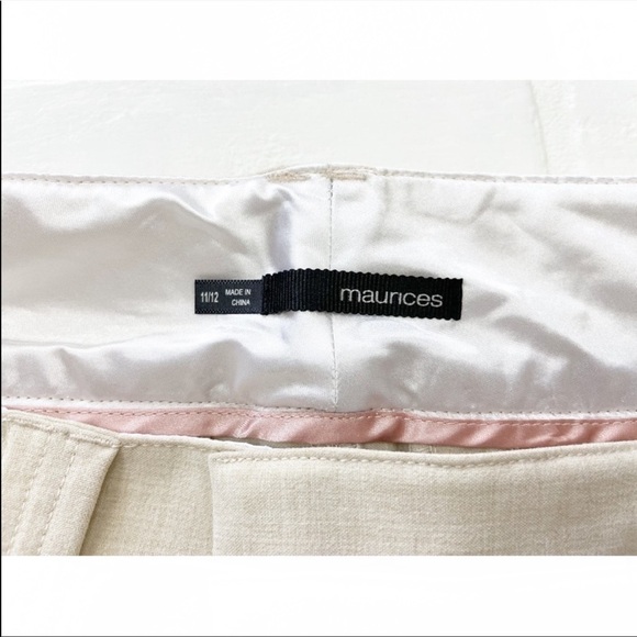 Maurices Cropped Capri Dress Pants Cream Size 11/12 - Picture 6 of 7